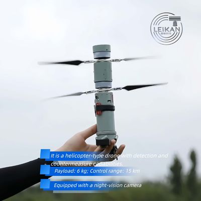 Zasięg lotu 15 km  Obciążenie 6 KG  Dron z AI do rzucania Składany Lekki